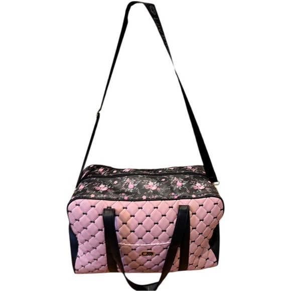 Luv Betsey by Betsey Johnson Quilted Floral Weekender Duffel Bag - Picture 3 of 15